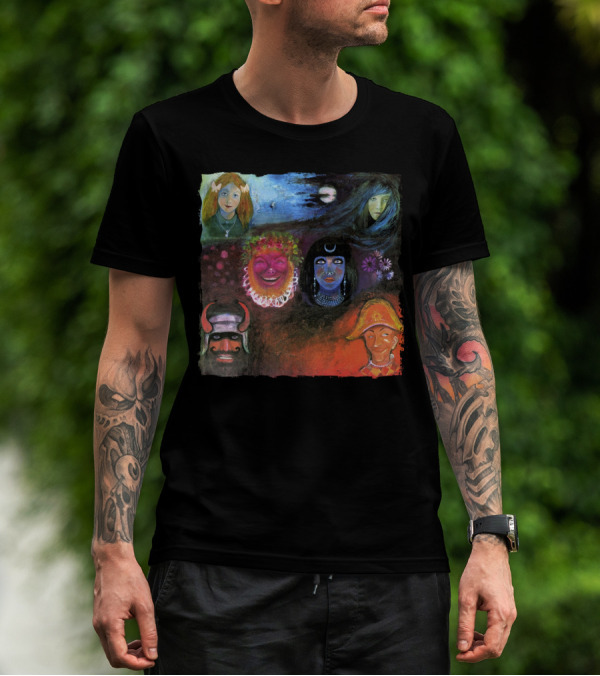 King Crimson In The Wake Of Poseidon Album Cover Art Faces T-Shirt