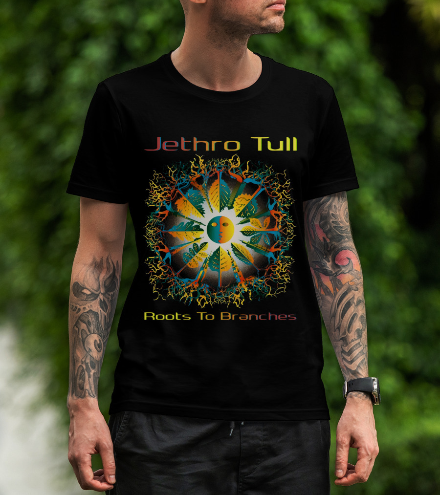 Jethro Tull Roots To Branches Psychedelic Tree Symbolism Vibrant Nature T-Shirt