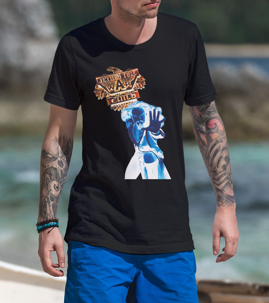 Jethro Tull War Child Blue Figure Eagle T-Shirt