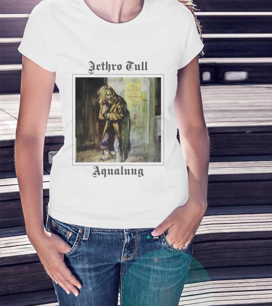 Jethro Tull Aqualung Album Cover Homeless Man Artwork T-Shirt