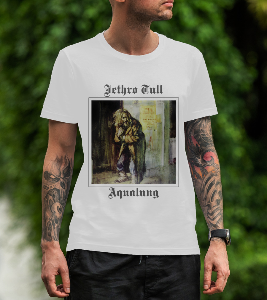 Jethro Tull Aqualung Album Cover Homeless Man Artwork T-Shirt