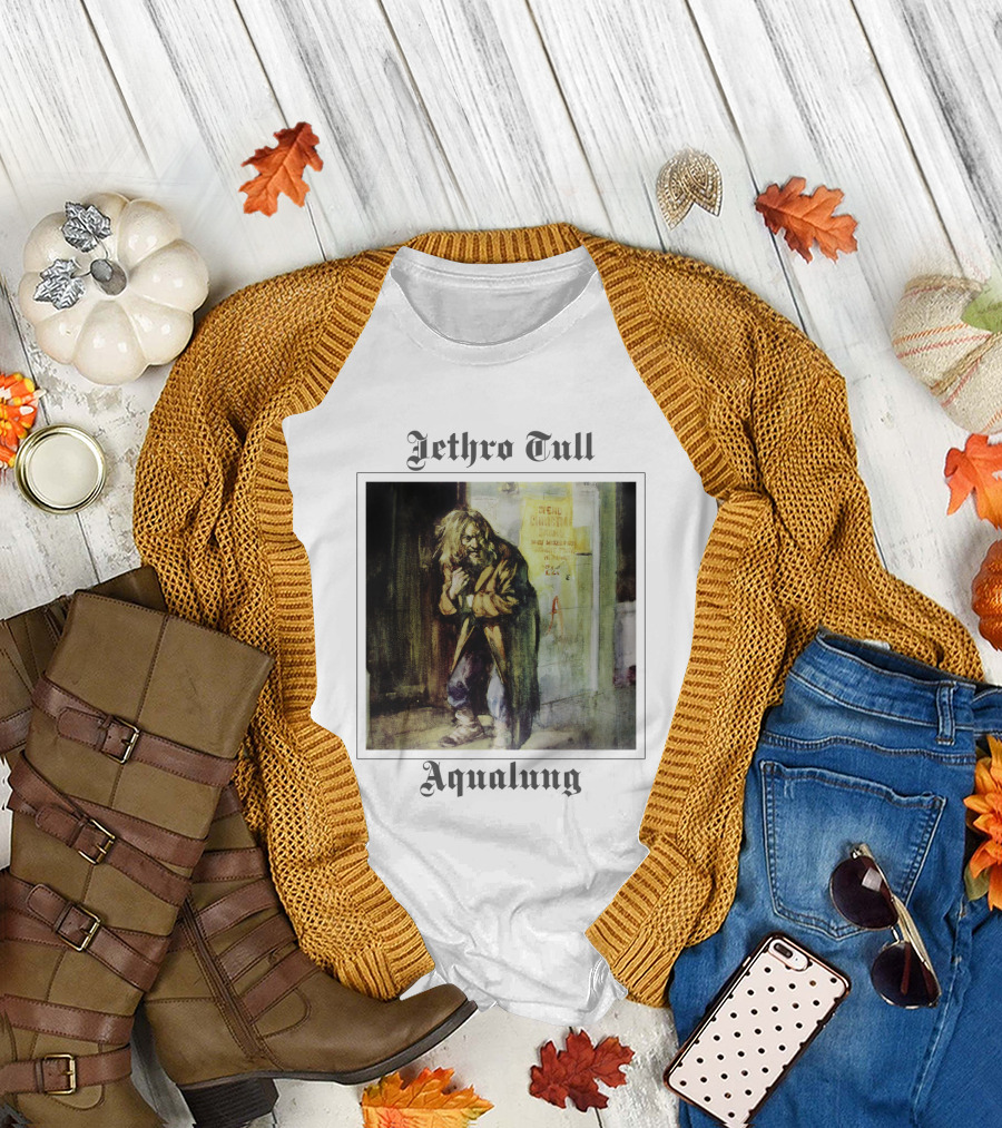 Jethro Tull Aqualung Album Cover Homeless Man Artwork T-Shirt