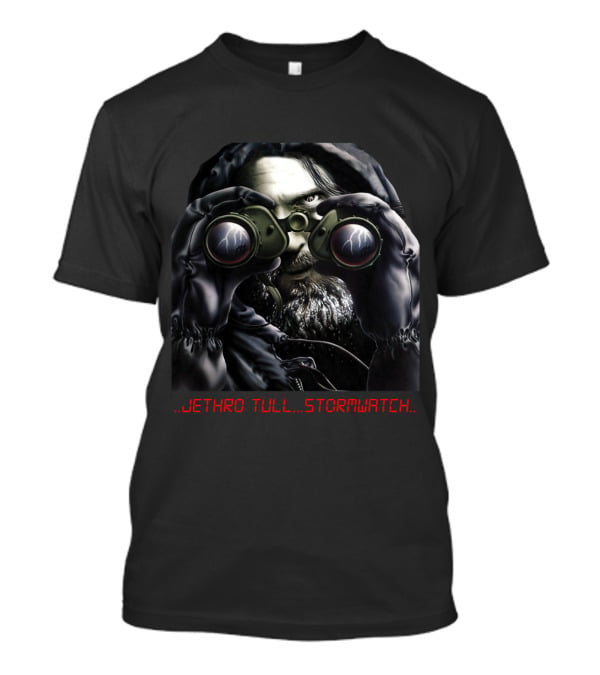Jethro Tull Stormwatch Binoculars Hooded Figure And Lightning Reflections T-Shirt