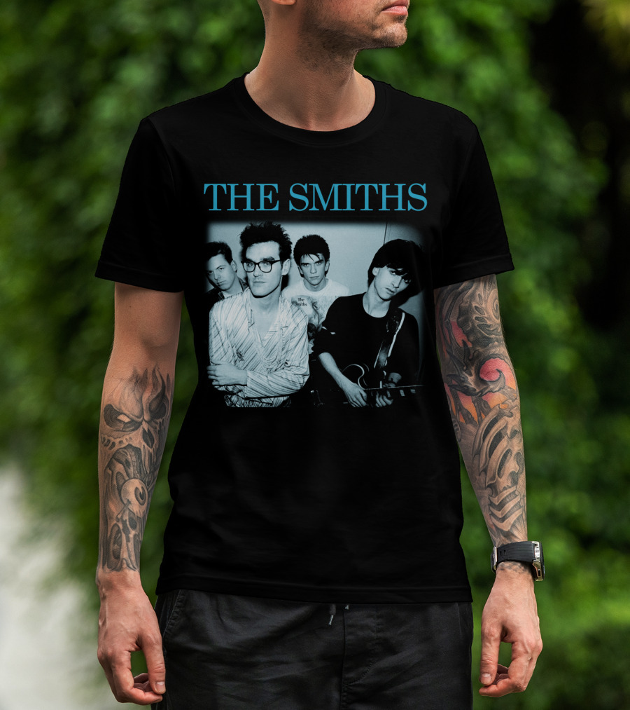 The Smiths Band Photo Black And Blue T-Shirt