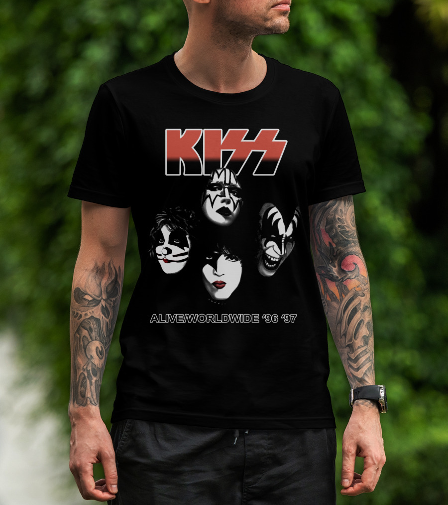 Kiss Alive/Worldwide '96 '97 Tour Faces T-Shirt