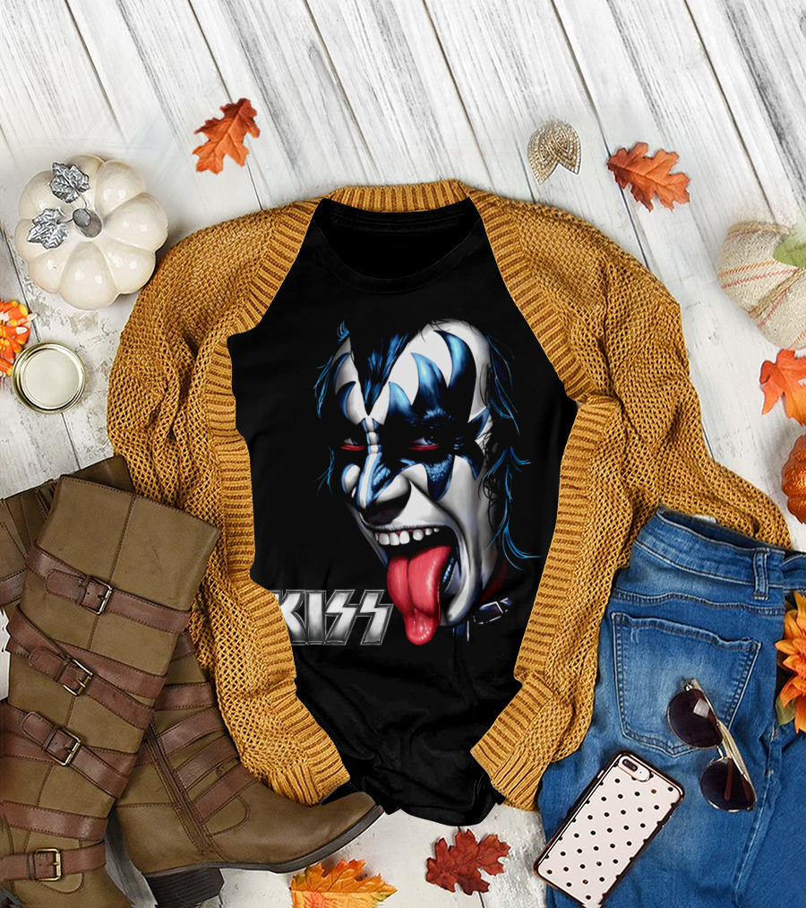 Kiss Face Paint Tongue Out T-Shirt