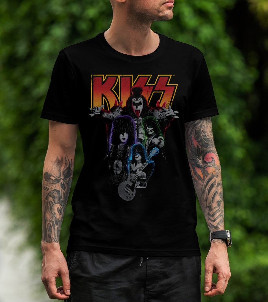 Kiss Band Members Concert Graphic Art T-Shirt