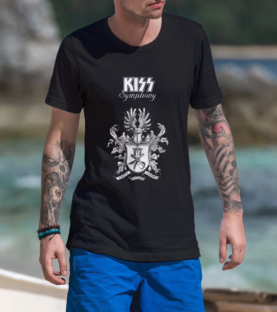 Kiss Symphony Virtus Consistit Coat Of Arms T-Shirt