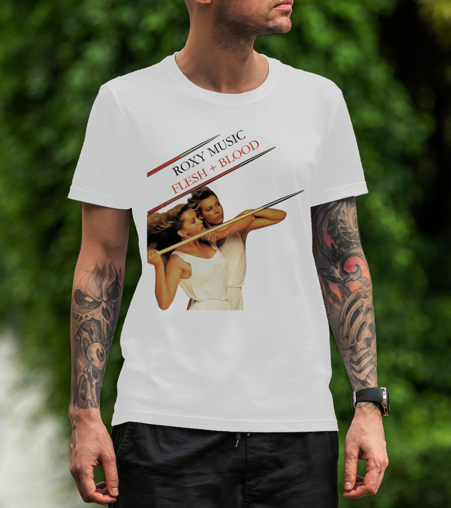 Roxy Music Flesh + Blood Album Cover Artwork T-Shirt