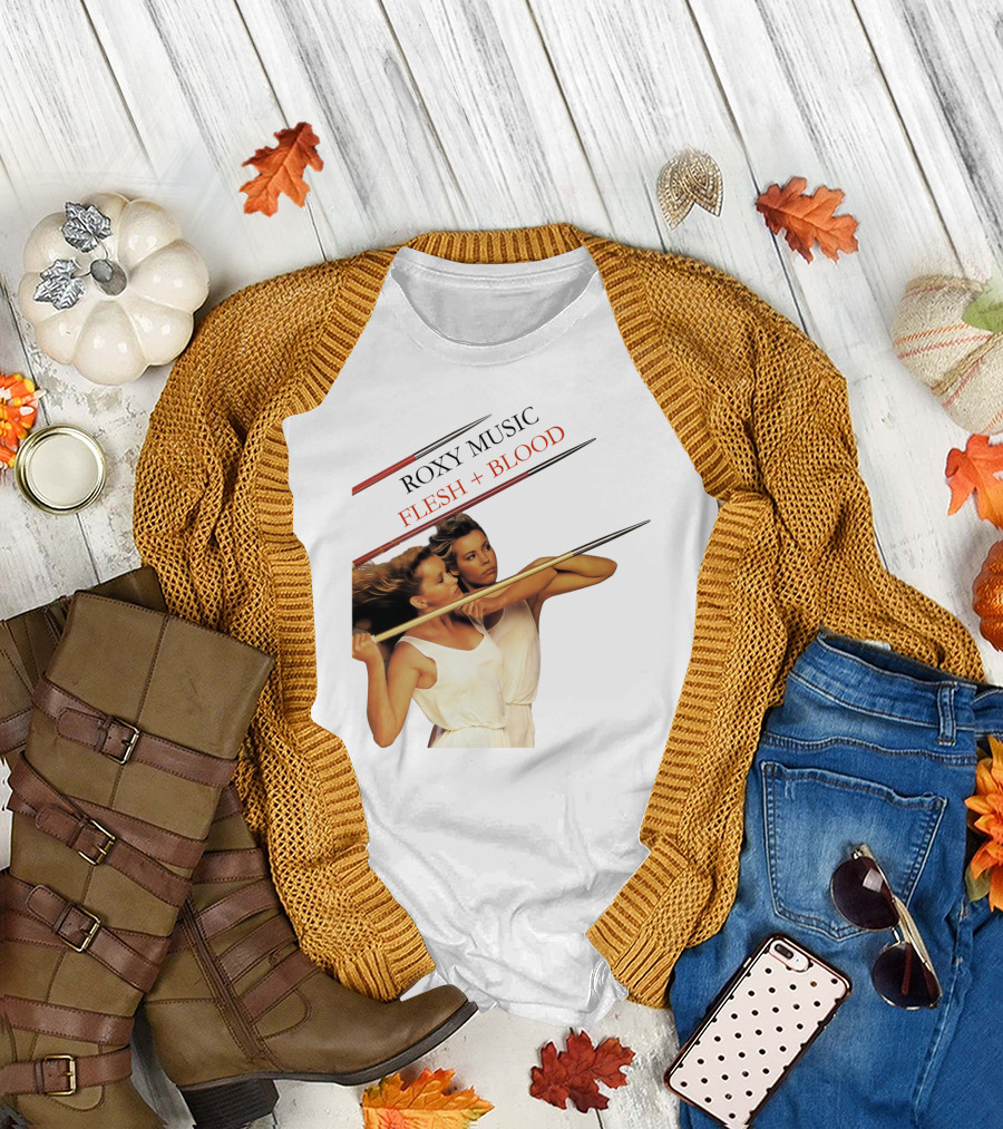 Roxy Music Flesh + Blood Album Cover Artwork T-Shirt