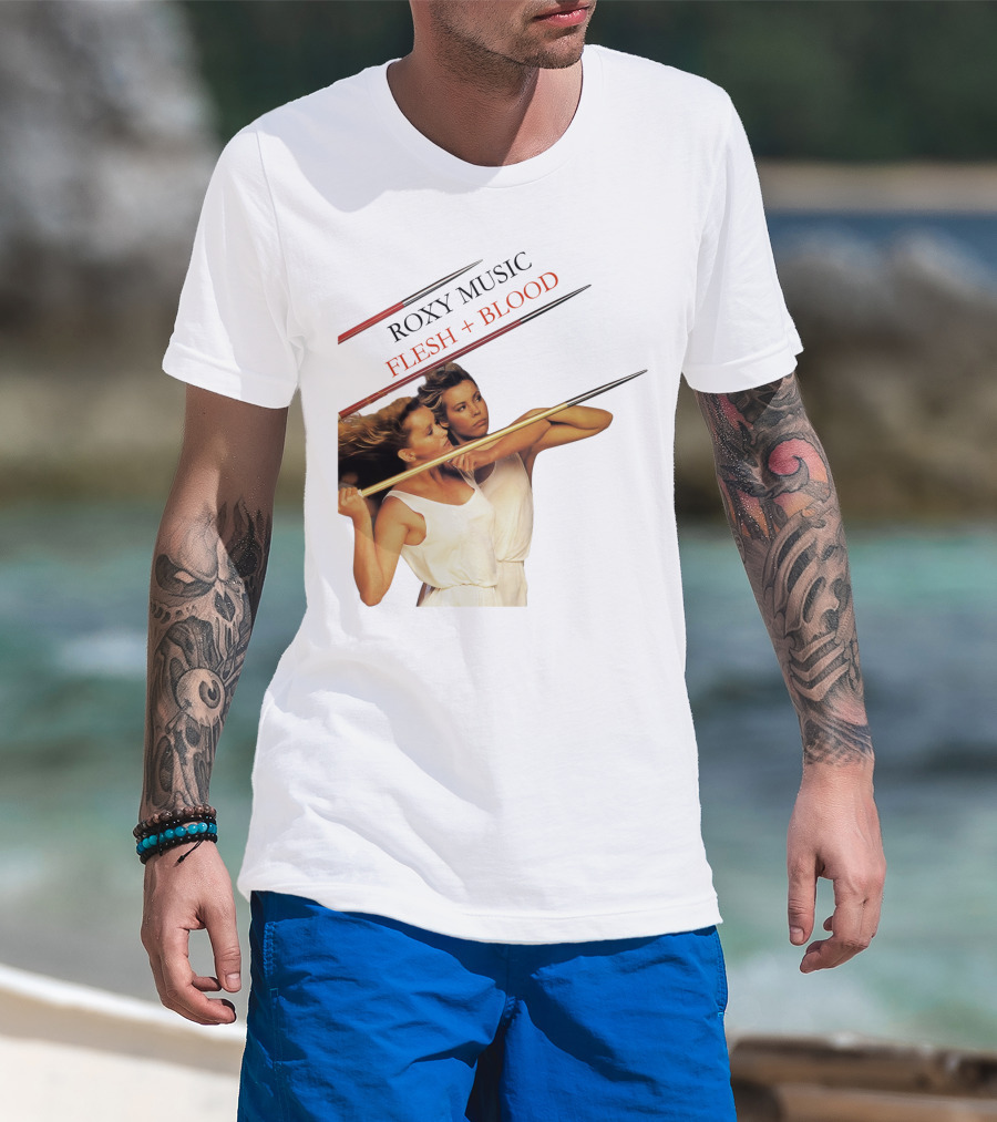 Roxy Music Flesh + Blood Album Cover Artwork T-Shirt
