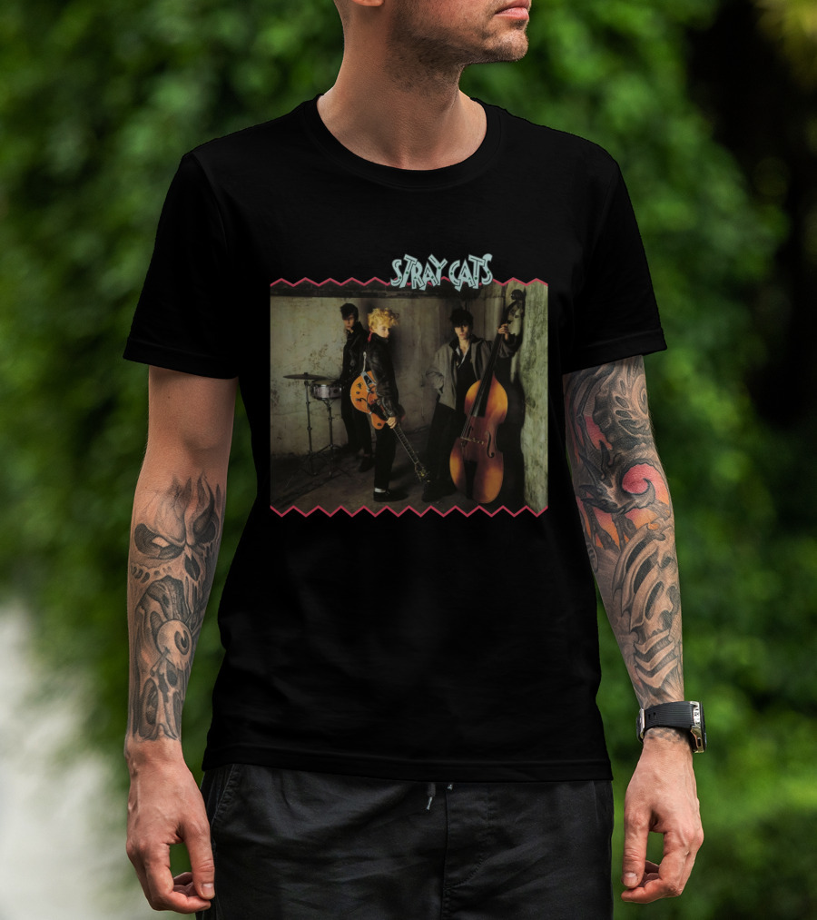 Stray Cats Rockabilly Trio With Instruments T-Shirt