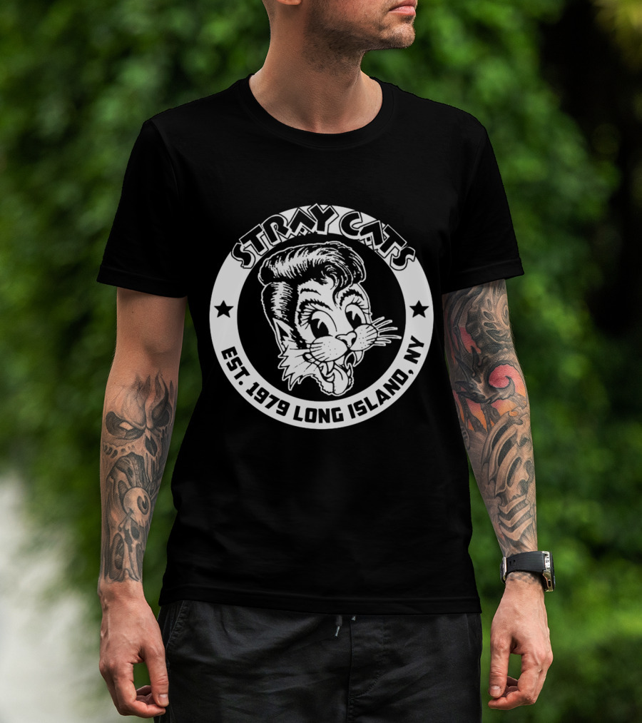 Stray Cats Est. 1979 Long Island Ny Retro T-Shirt