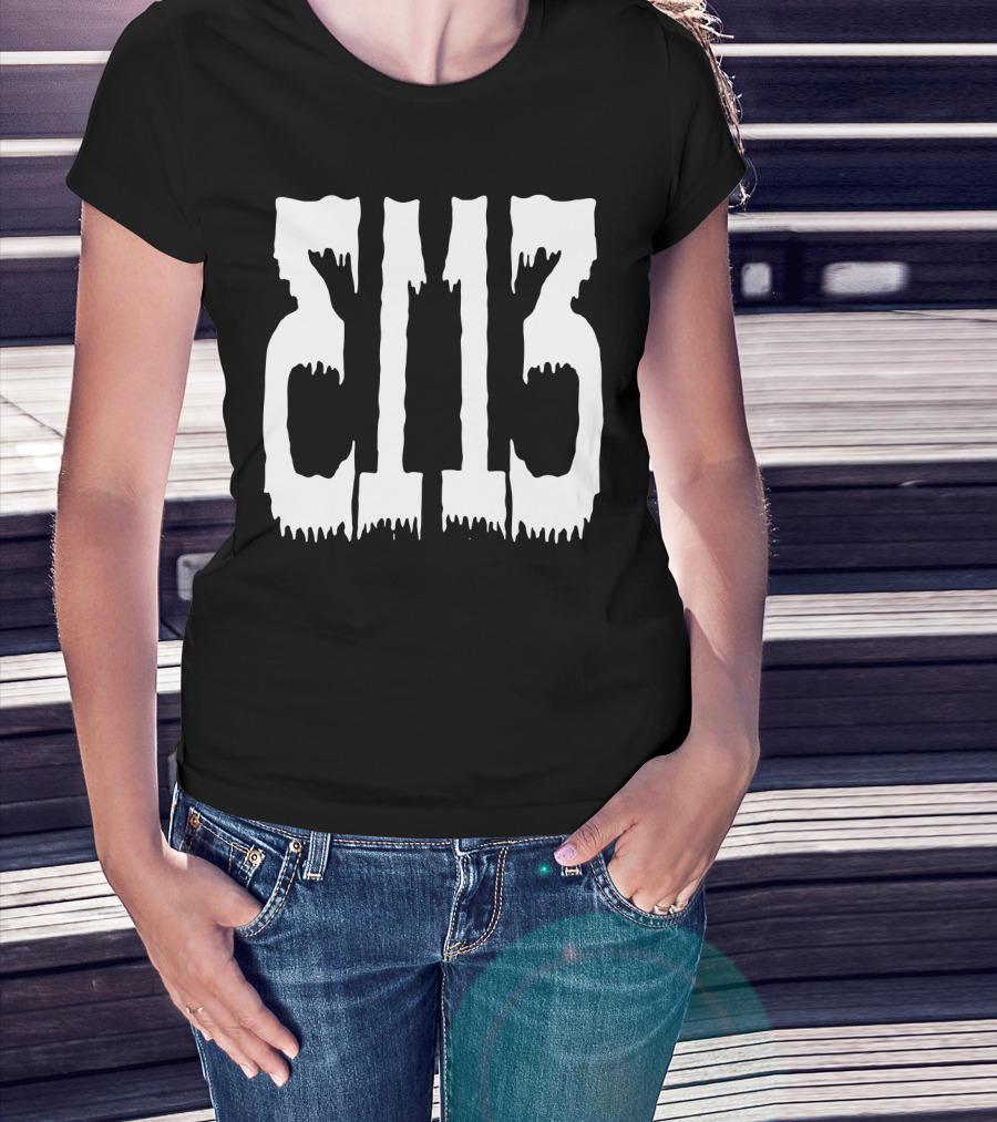 Dripping Block Numbers T-Shirt