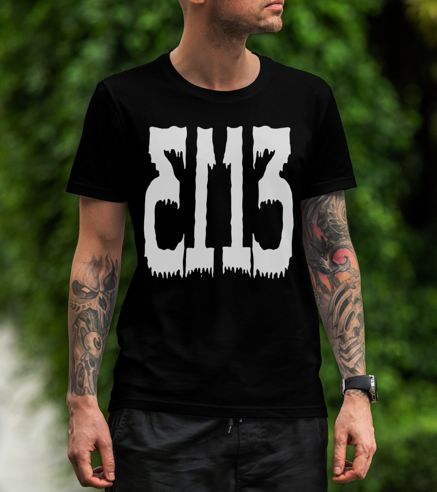Dripping Block Numbers T-Shirt