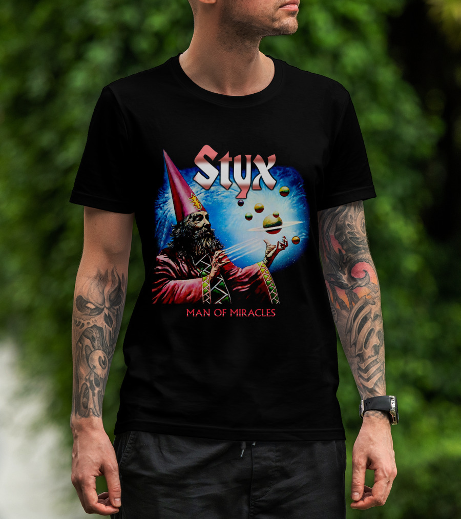 Styx Man Of Miracles Wizard Planets Retro T-Shirt