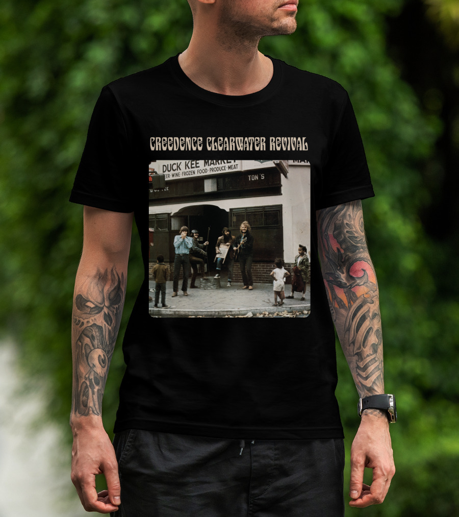 Creedence Clearwater Revival Street Performance Scene At Duck Kee Market T-Shirt