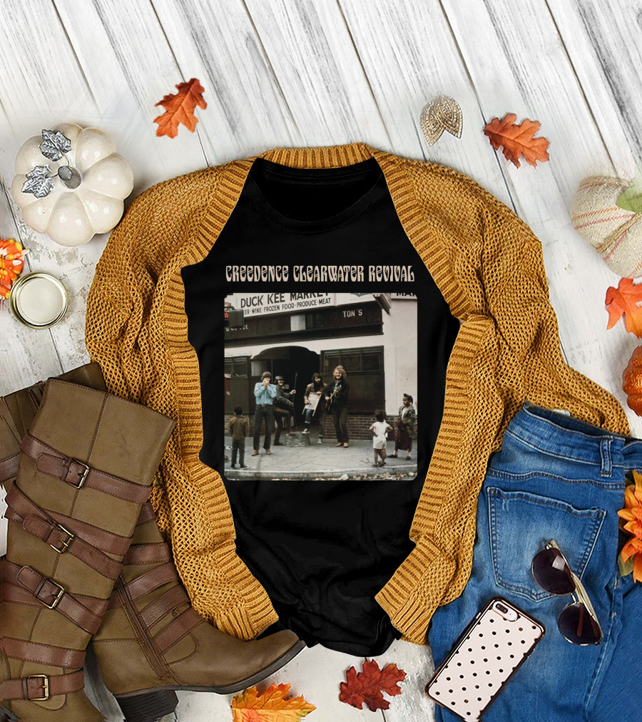 Creedence Clearwater Revival Street Performance Scene At Duck Kee Market T-Shirt