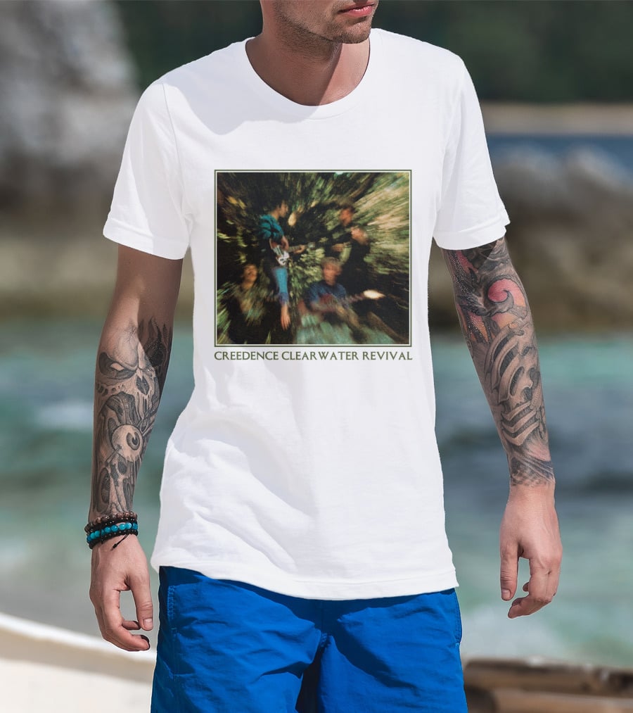 Creedence Clearwater Revival Blurred Band Photo T-Shirt