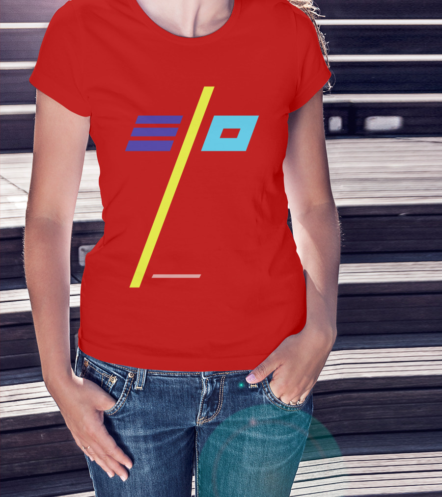 Elo Band Logo With Stylized Colors And Geometric Patterns T-Shirt