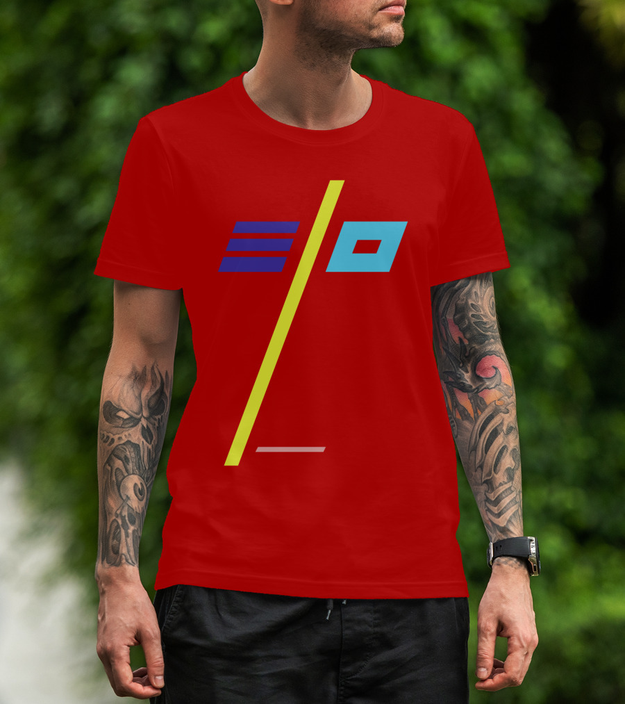 Elo Band Logo With Stylized Colors And Geometric Patterns T-Shirt