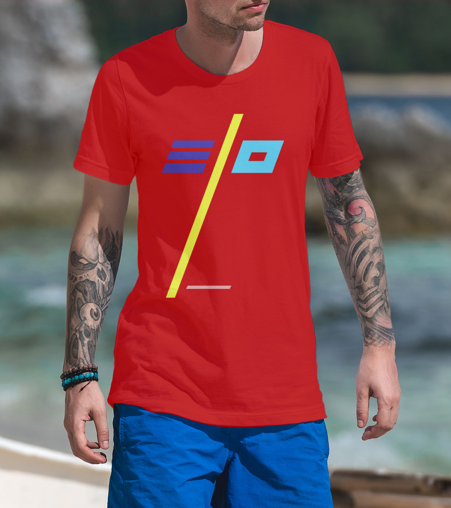 Elo Band Logo With Stylized Colors And Geometric Patterns T-Shirt
