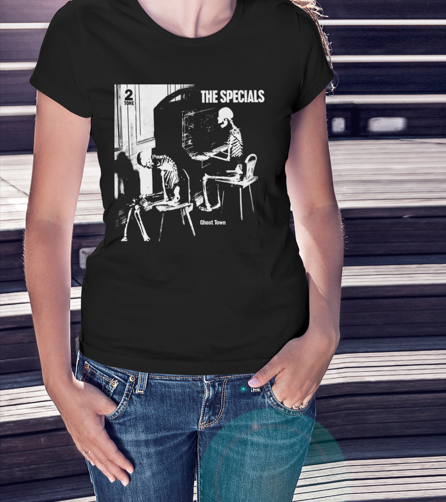 The Specials Ghost Town 2 Tone Skeletons T-Shirt