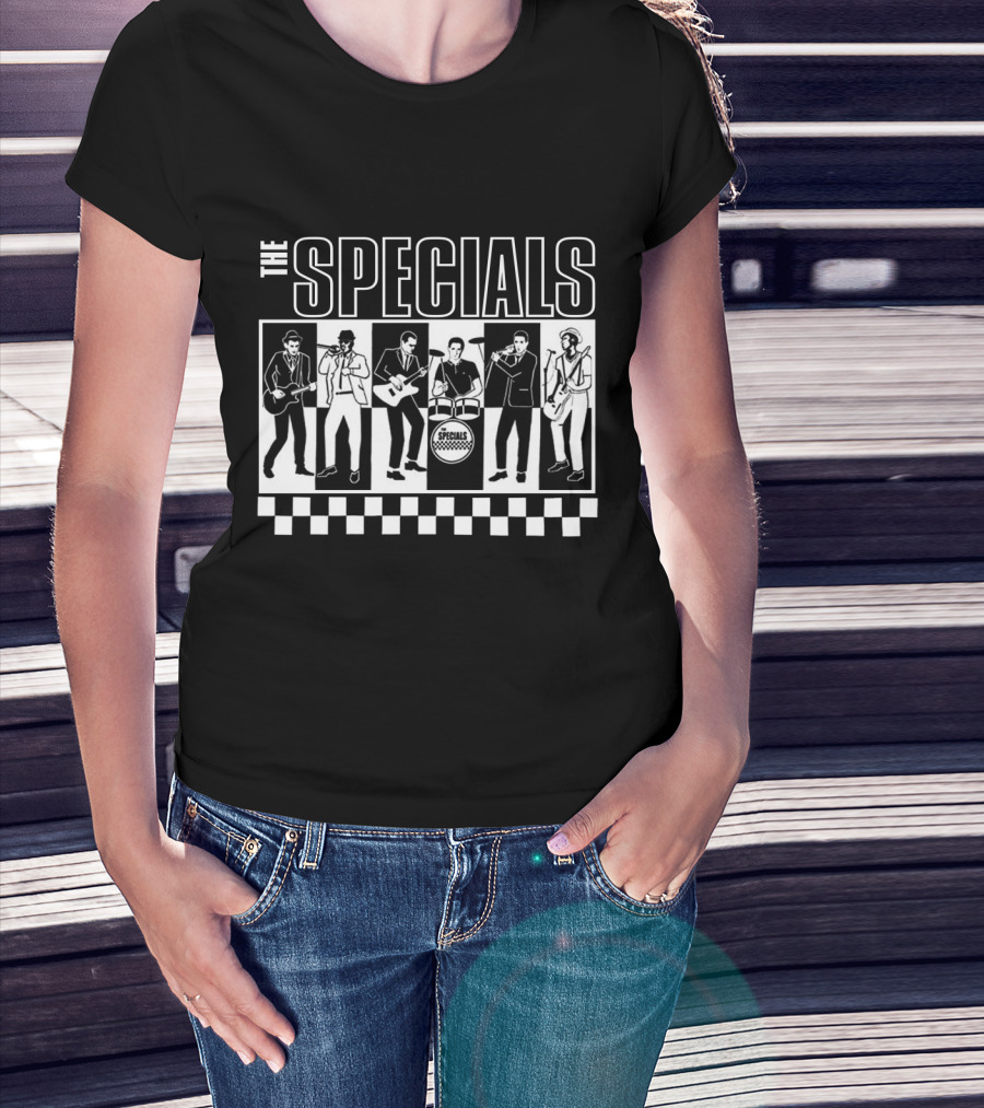 The Specials Band Black And White Checkerboard T-Shirt