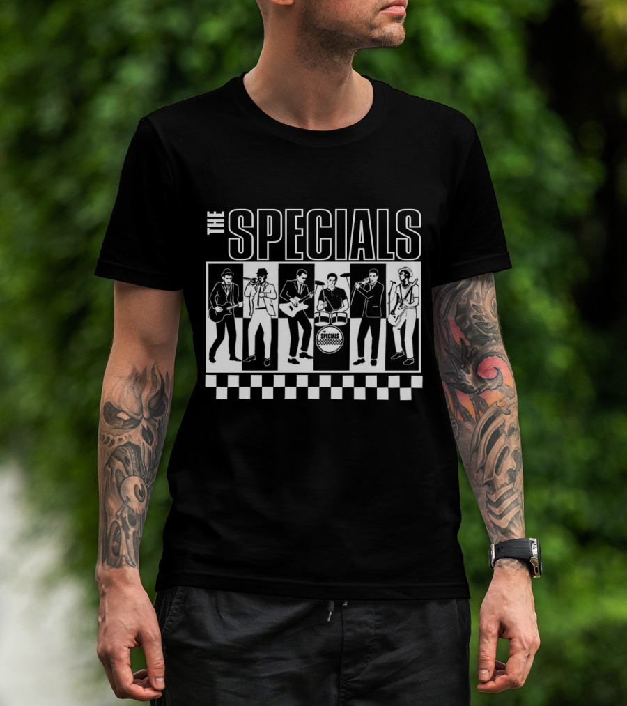 The Specials Band Black And White Checkerboard T-Shirt