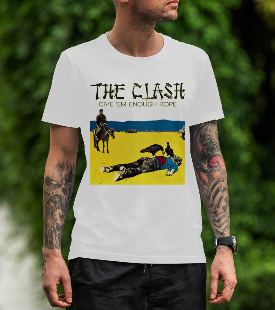 The Clash Give 'Em Enough Rope Album Cover Art With Desert Scene T-Shirt