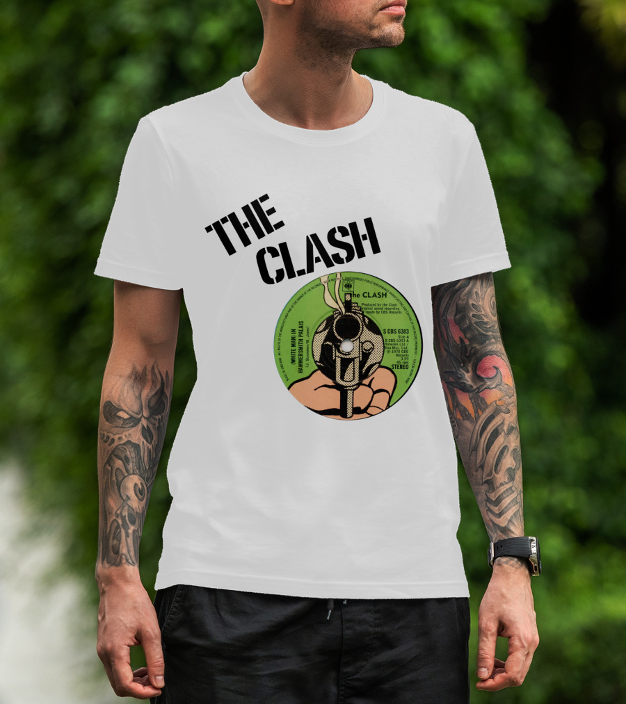 The Clash White Man In Hammersmith Palais Record Label T-Shirt