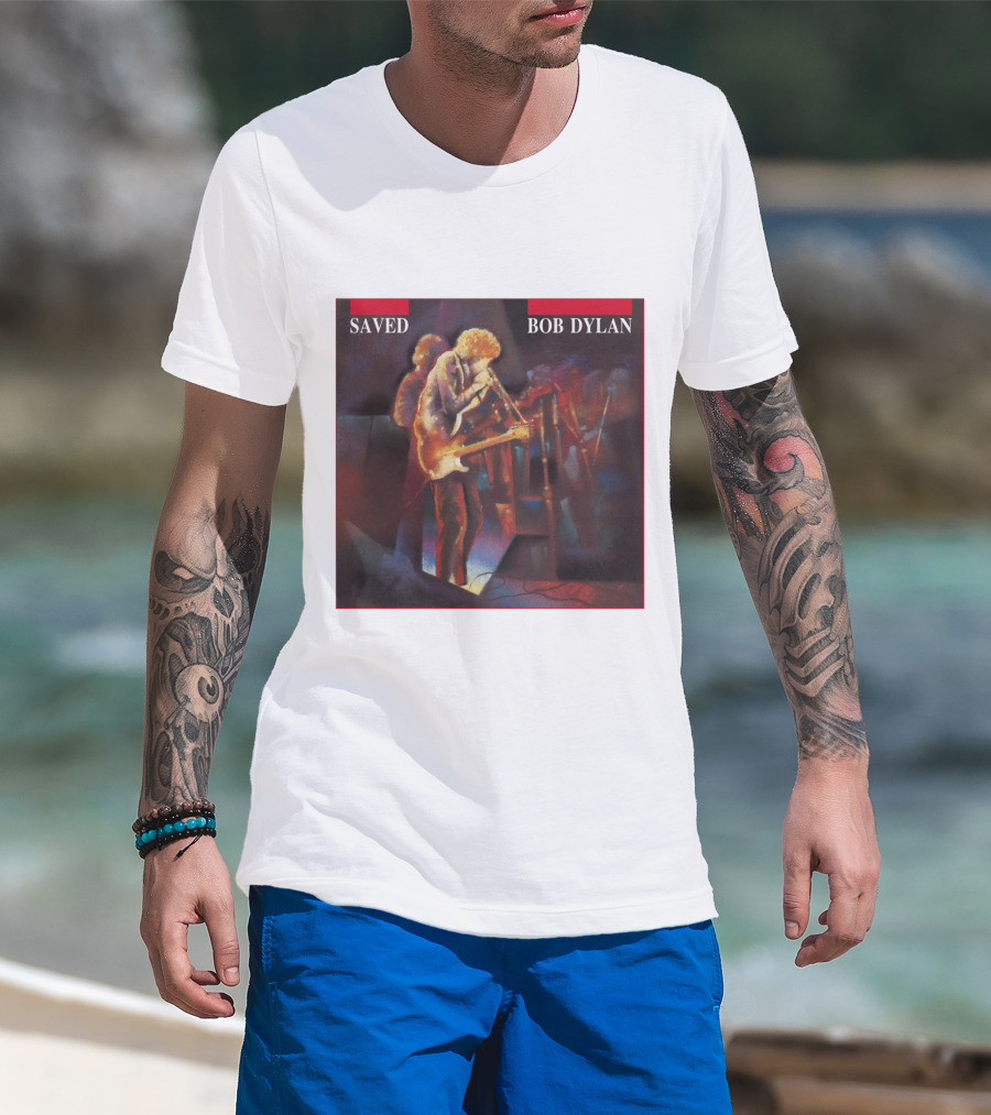 Bob Dylan Saved Live Performance Artwork T-Shirt
