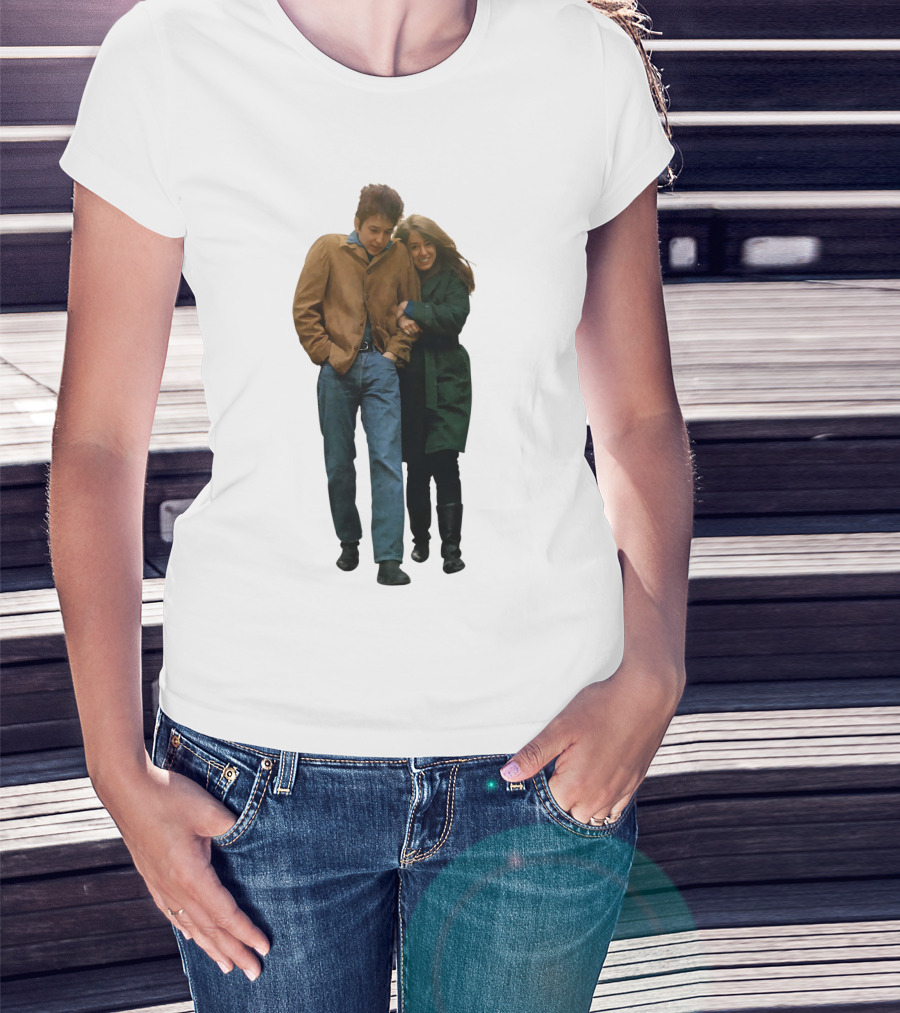 Bd Freewheelin' Couple Stroll 1960S Vintage Style T-Shirt