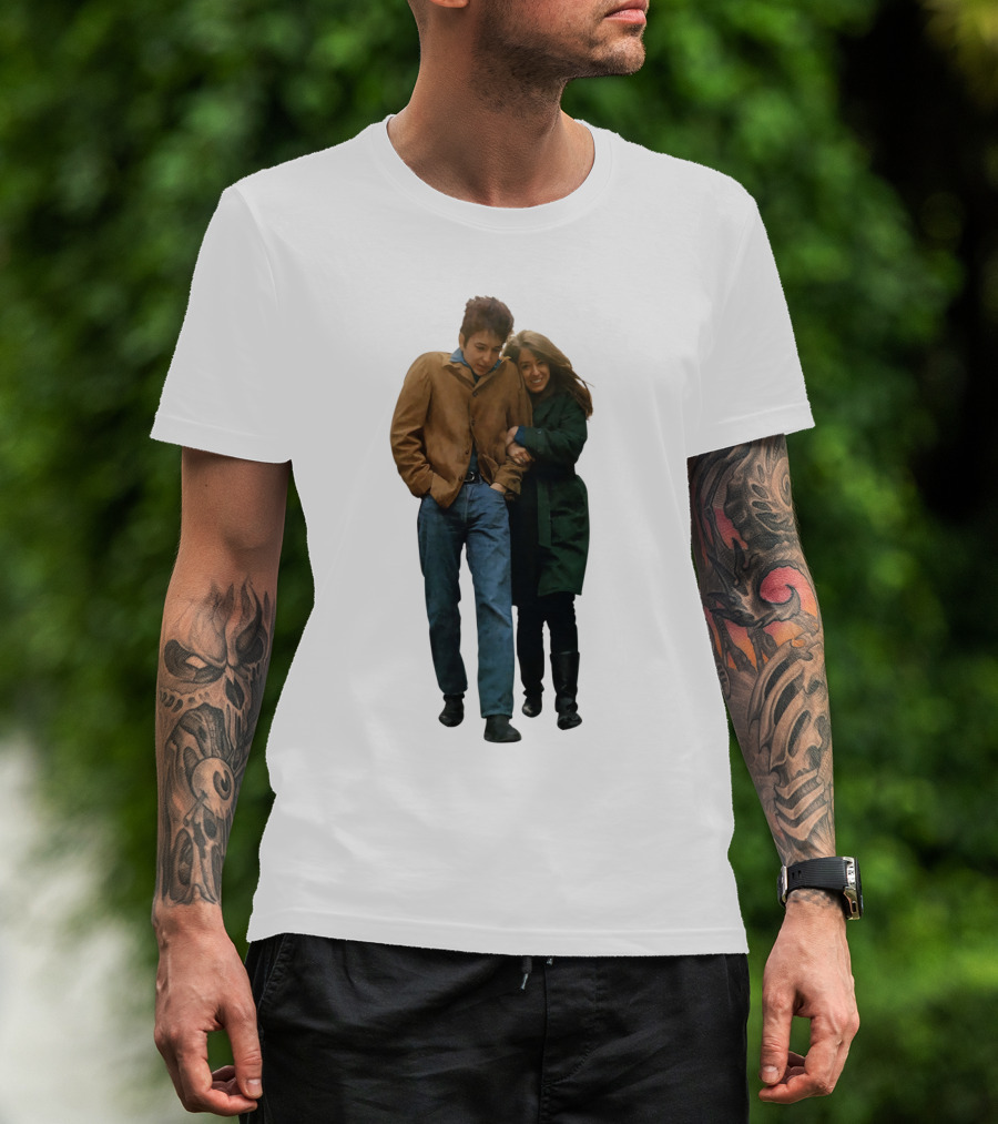 Bd Freewheelin' Couple Stroll 1960S Vintage Style T-Shirt