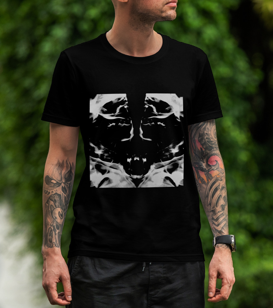Mth Rorschach Style Monochrome Abstract Faces T-Shirt