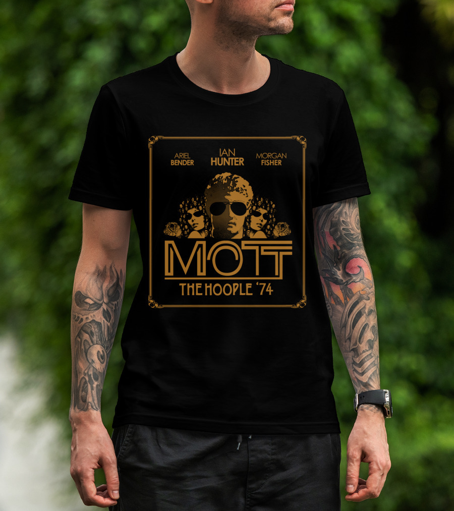 Mott The Hoople '74 Ian Hunter Ariel Bender Morgan Fisher T-Shirt