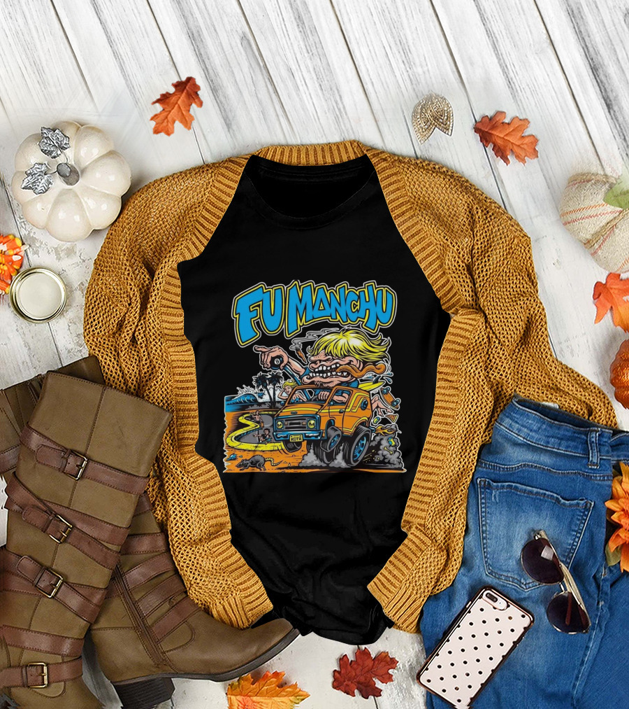 Fu Manchu Beach Surf Adventure Off-Road Monster Car T-Shirt