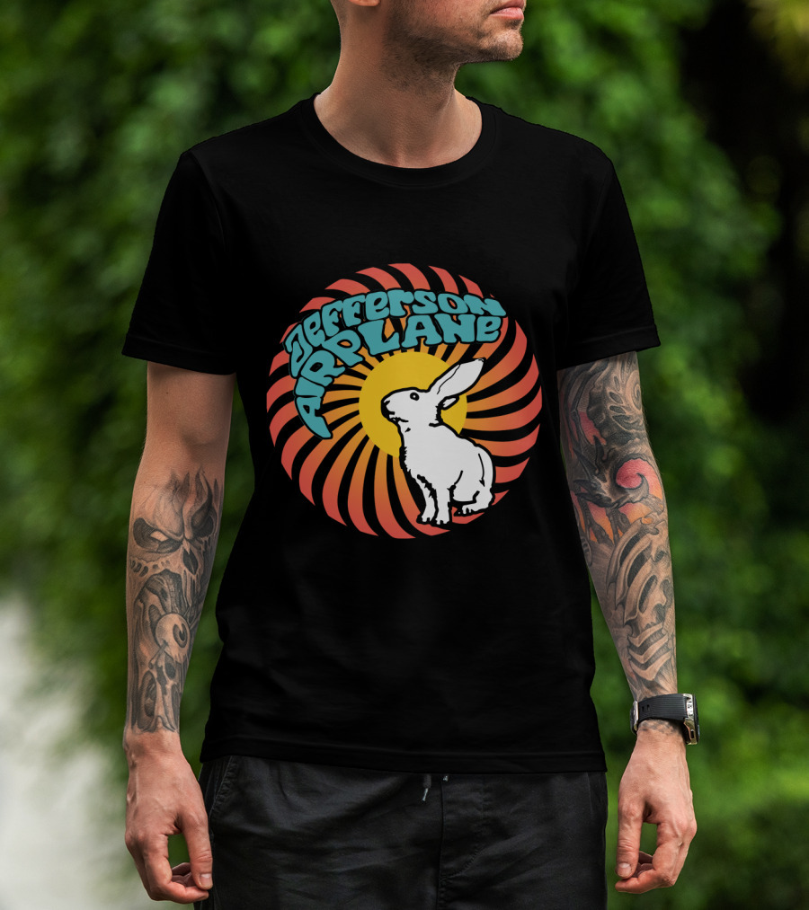 Jefferson Airplane Psychedelic Rabbit Swirl T-Shirt