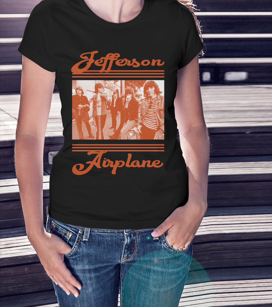 Jefferson Airplane Retro Band Photo T-Shirt