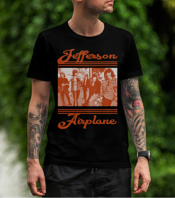 Jefferson Airplane Retro Band Photo T-Shirt