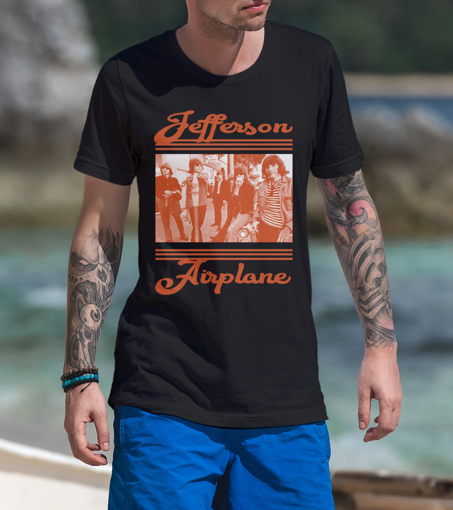 Jefferson Airplane Retro Band Photo T-Shirt