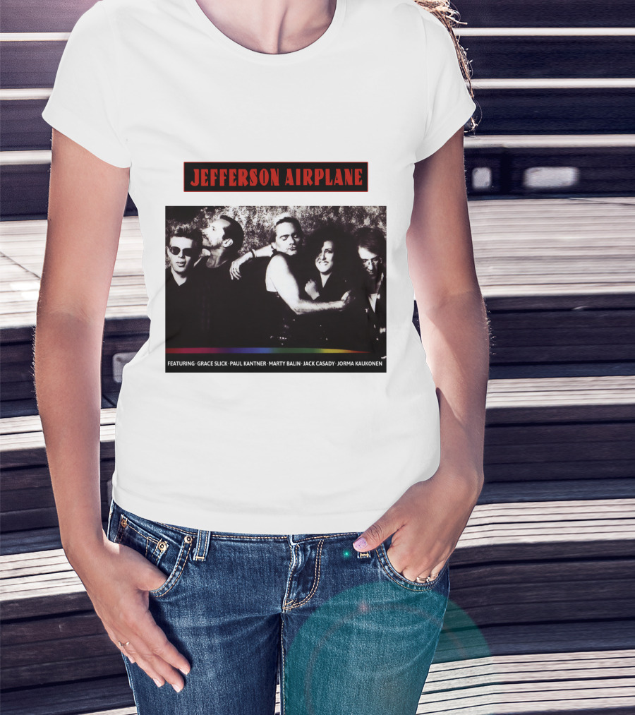 Jefferson Airplane Featuring Grace Slick Paul Kantner Marty Balin Jack Casady Jorma Kaukonen T-Shirt