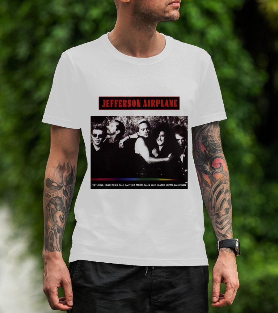 Jefferson Airplane Featuring Grace Slick Paul Kantner Marty Balin Jack Casady Jorma Kaukonen T-Shirt