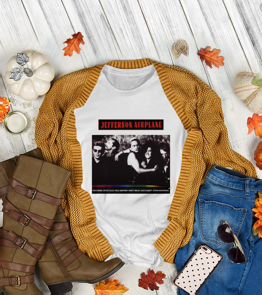 Jefferson Airplane Featuring Grace Slick Paul Kantner Marty Balin Jack Casady Jorma Kaukonen T-Shirt