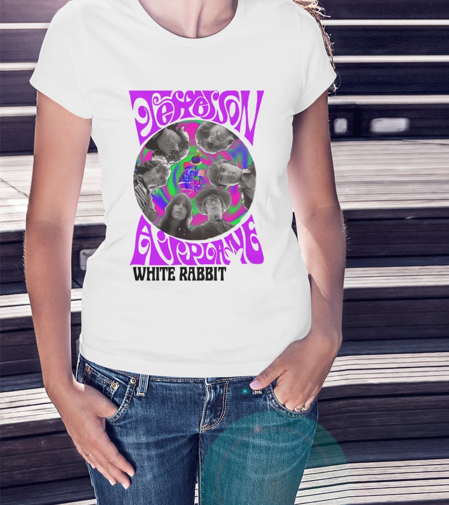 Jefferson Airplane White Rabbit Psychedelic Album Cover T-Shirt