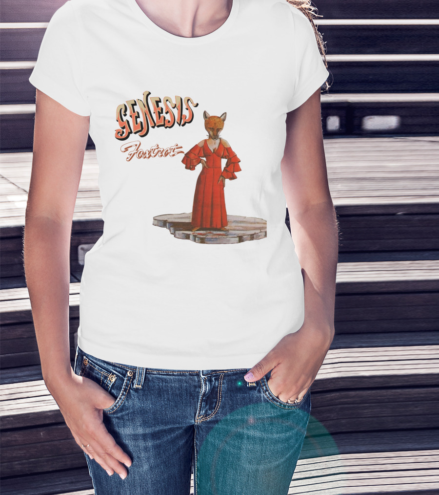 Genesis Foxtrot Fox In Red Dress On Stage T-Shirt