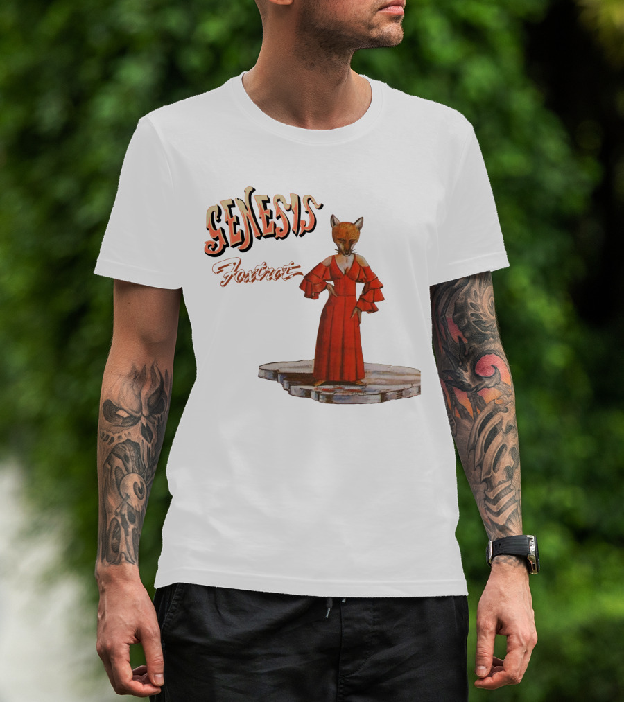 Genesis Foxtrot Fox In Red Dress On Stage T-Shirt
