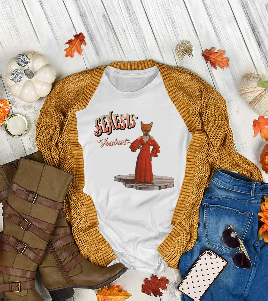 Genesis Foxtrot Fox In Red Dress On Stage T-Shirt