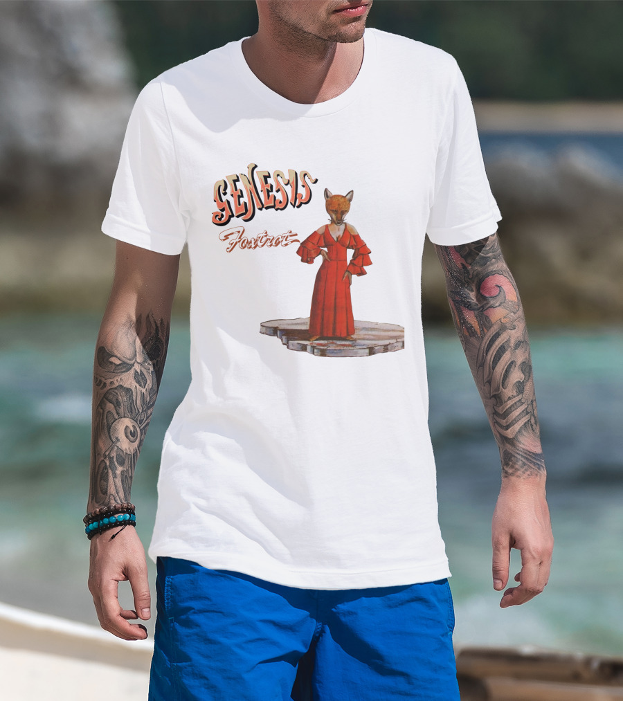 Genesis Foxtrot Fox In Red Dress On Stage T-Shirt
