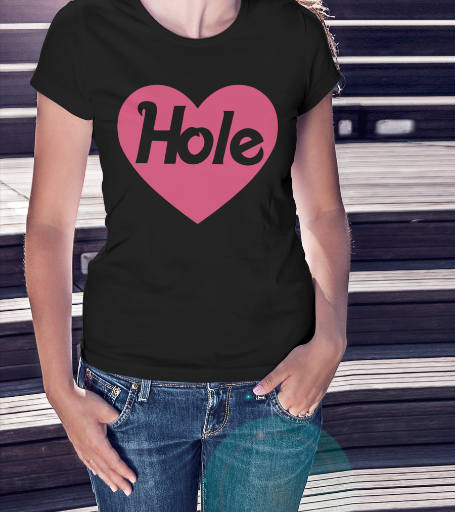 Hole Heart Logo Pink T-Shirt